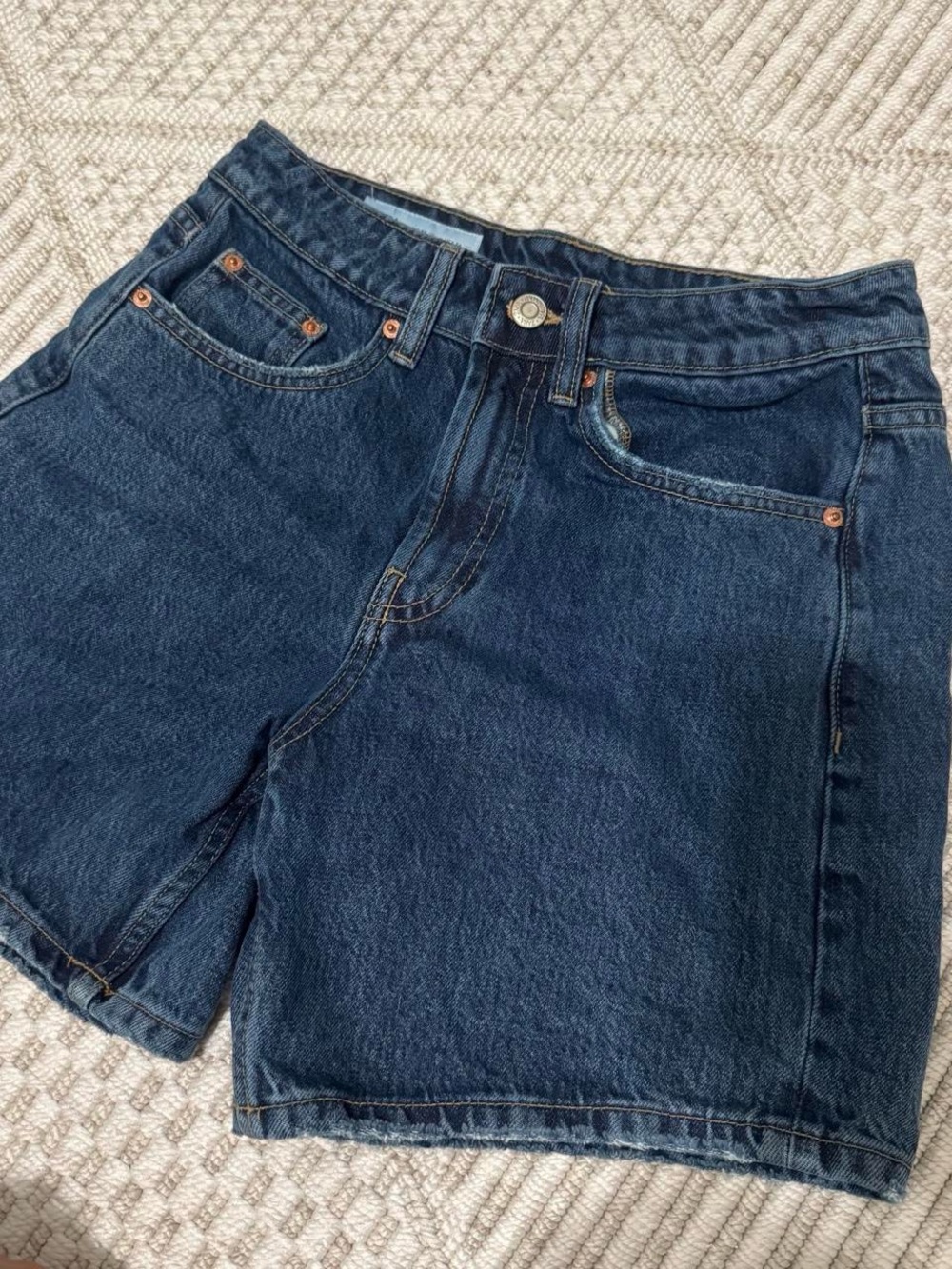 Zara Dark Blue Denim Women's Shorts